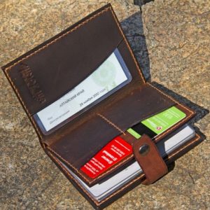 Выкройка большого кожаного кошелька для документов