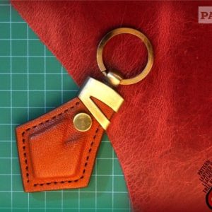 Выкройка кожаного брелока.