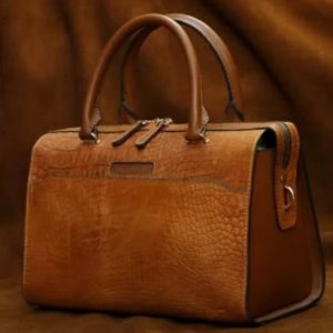 Выкройка средней кожаной дорожной сумки.