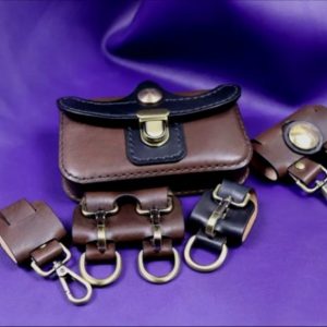 Выкройка кожаной поясной сумки.