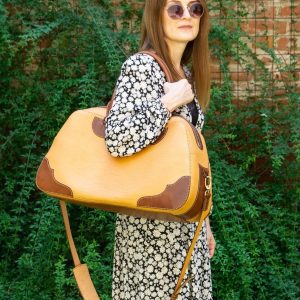 Выкройка большой кожаной дорожной сумки.