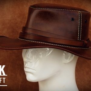 Выкройка кожаной ковбойской шляпы.