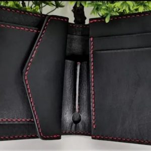 Выкройка двойного кожаного кошелька.