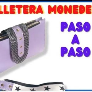 Выкройка женского клатча на двух молниях из экокожи или ткани.