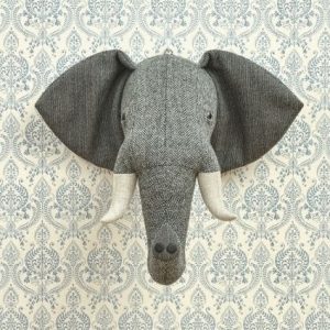 Выкройка для мягкой игрушки в виде головы африканского слона.