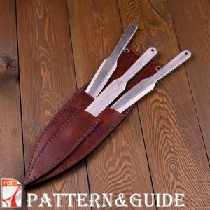 Выкройка кожаного чехла для метательных ножей.