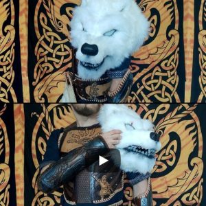 Выкройка головы волка для наплечника с инструкцией по сборке.