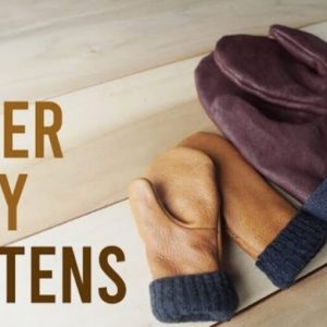 Выкройка варежек из кожи с тканевой подкладкой.