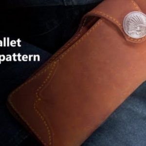 Выкройка кожаного байкерского кошелька.