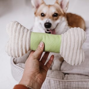 Выкройка мягкой игрушки для собаки в форме косточки.