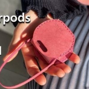 Выкройка кожаного чехла для наушников Airpods или других аксессуаров.