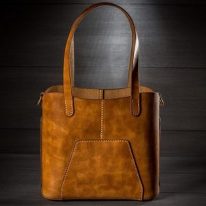 Выкройка для компактної шопер-сумки з кожи.