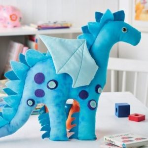 Выкройка для создания мягкой игрушки-дракончика из ткани.