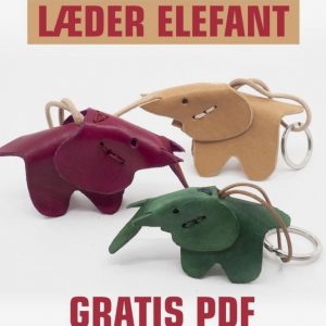 Выкройка для кожаного брелока в форме слона.