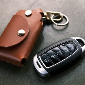 Выкройка кожаного чехла для ключей от машины.