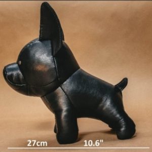 Выкройка для изготовления маленькой кожаной игрушки в виде собаки-бульдога