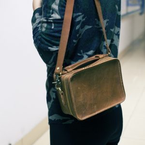 Выкройка кожаного чемодана.