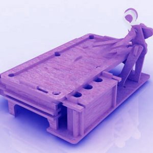 Карандашница в виде бильярдного стола