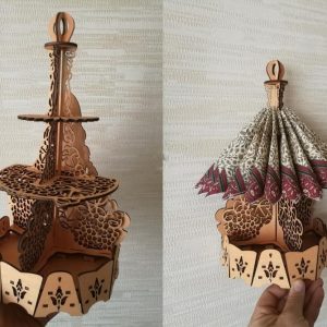 Ажурная салфетница для лазерной резки с изысканным узором