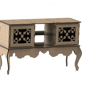 Макет буфета для лазерной резки — современный дизайн мебели с акцентом на функциональность и стиль