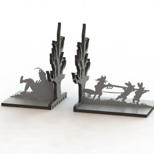 Макет держателей для книг с лазерной резкой