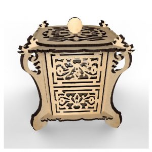 Макет лазерной резки китайского чайного домика для создания декоративного элемента
