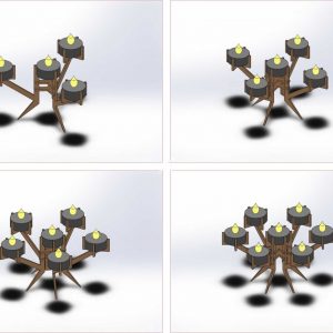 Макет канделябра для лазерной резки с изысканным дизайном