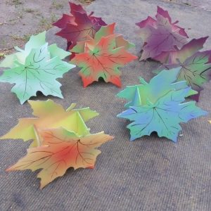 Макет кашпо с декоративным листовым узором для лазерной резки