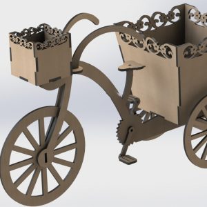 Оригинальный макет велосипедной подставки для цветов