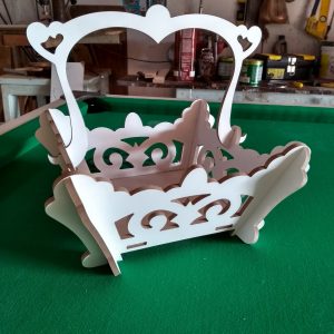 Макет лазерной резки для корзинки для фруктов с изящным дизайном