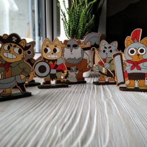 Макет для лазерной резки с изображением котосолдатики