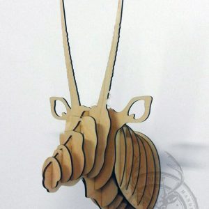 Макет 3D пазла серны для лазерной резки