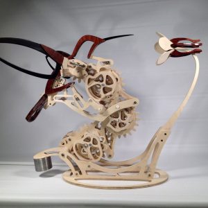 Макет лазерной резки модели колибри с точной детализацией для 3D пазлов