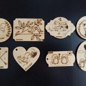 Комплект оригинальных брелков для лазерной резки