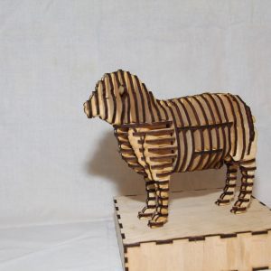 Макет овечки для лазерной резки с 3D-дизайном и деталями
