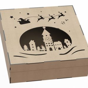 Коробка с уникальным дизайном в виде городского пейзажа