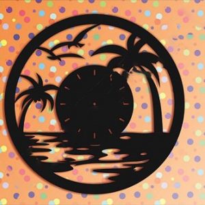 Часы с тропическим дизайном