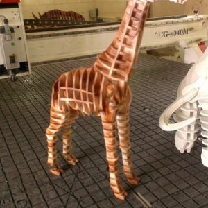 Макет 3D пазла с изображением жирафа для лазерной резки