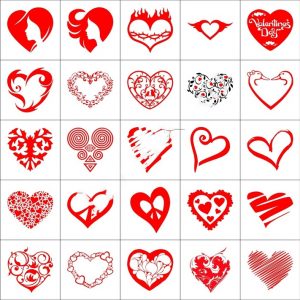 Макет сердечек для лазерной резки — декоративные элементы для сувениров и подарков