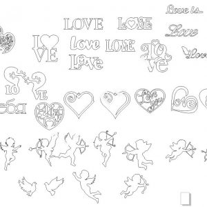 Макет лазерной гравировки на подарок к 14 февраля