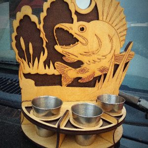 Макет подставки для стопок с лазерной резкой и оригинальным дизайном