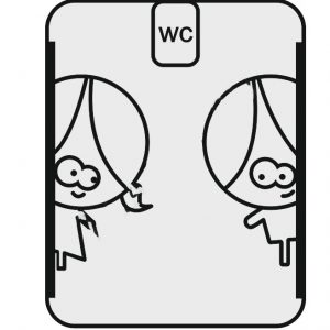 Макет таблички для туалета для лазерной резки