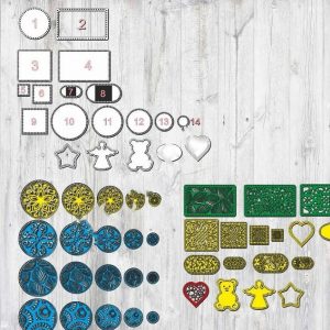 Макет донышек для лазерной резки