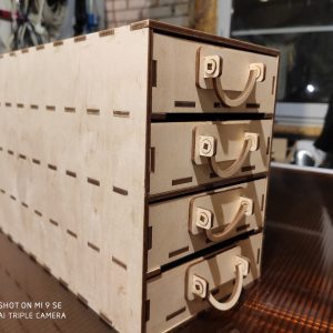 Изображение макета ящиков для лазерной резки