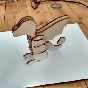 Макет для лазерной резки детской игрушки в виде дракончика
