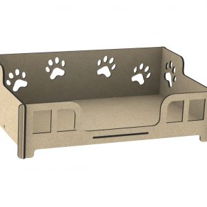 Макет лежанки для собаки с вырезанным дизайном для лазерной резки