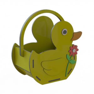 Корзинка в форме уточки для лазерной резки
