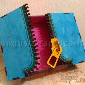 Макет коробки с молнией