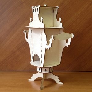 Оригинальный макет самовара для лазерной резки