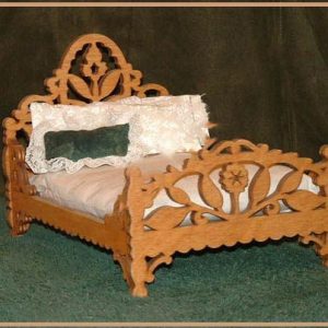 Макет кроватки для кукол с лазерной резкой